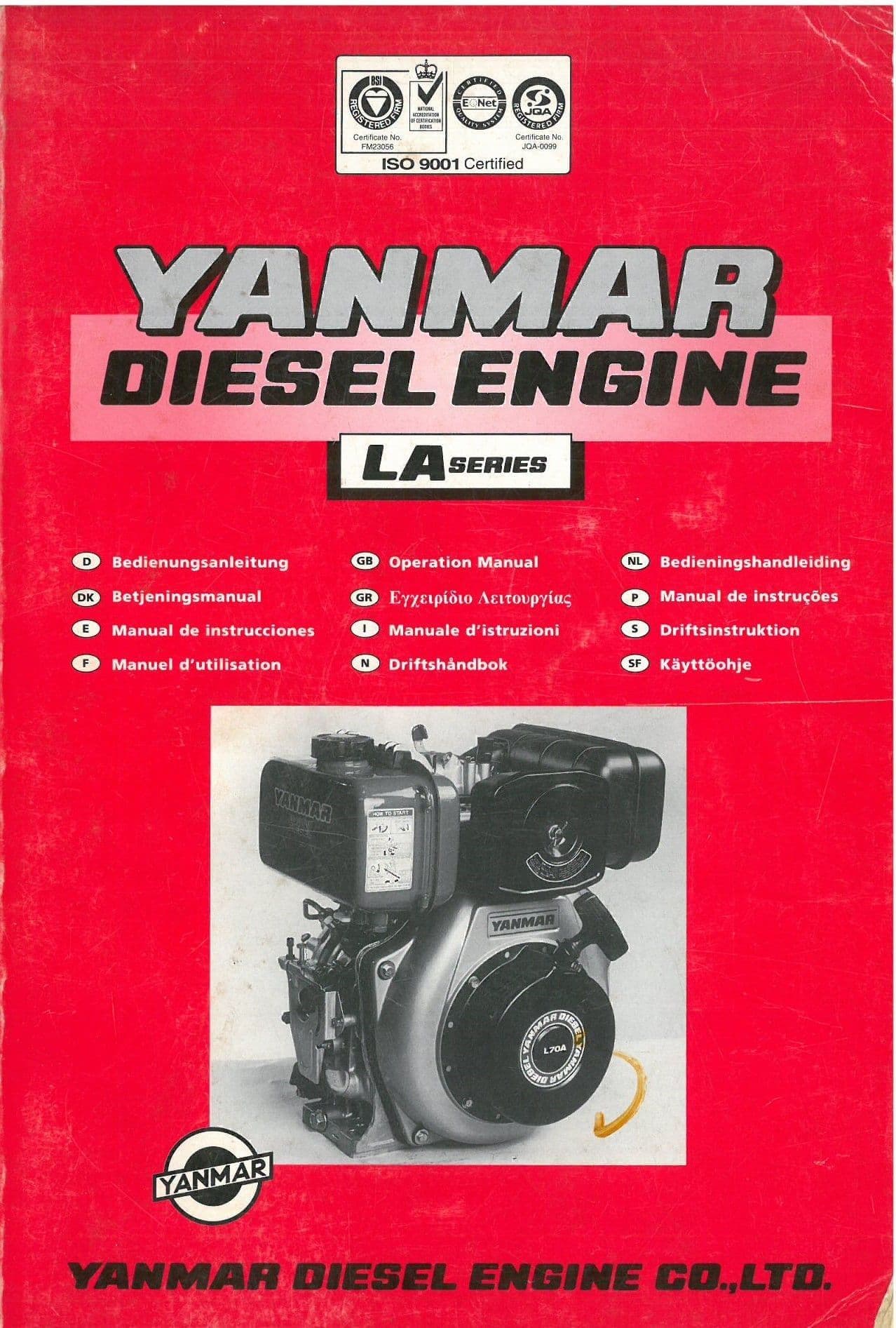 Yanmar Diesel Engine LA Series Operators Manual LA