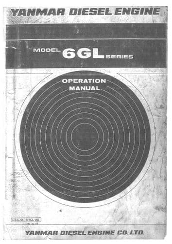Yanmar Diesel Engine Model 6GL Series Operation Manual