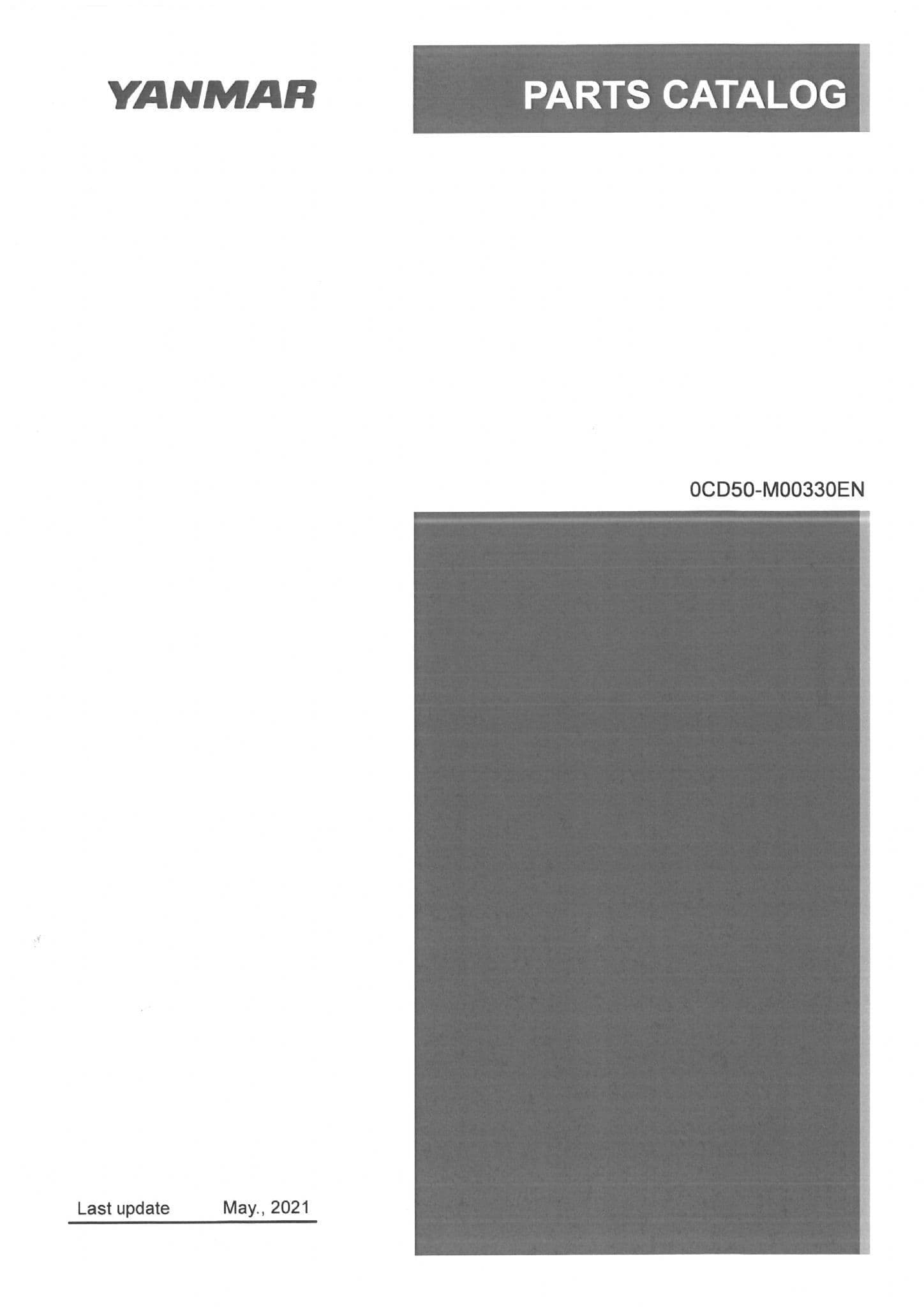 Yanmar Engine 3TNM74F-SAFS for Briggs and Stratton Parts Manual