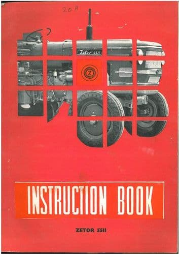 Zetor Tractor 5511 & 5545 Instruction Book for Dismantling, Repair & Assembling