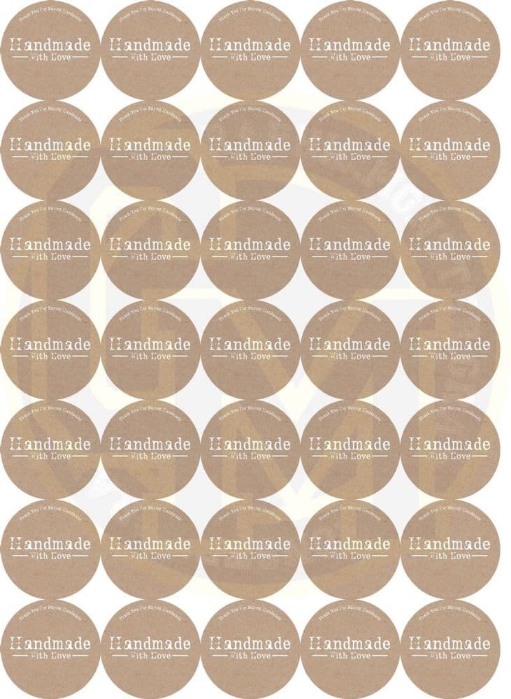 Handamde Stickers 37mm paper rounds