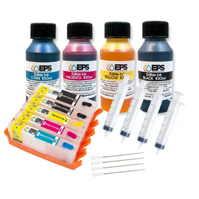 100ml Edible Ink Refill Pack & Refillable Cartridges (IP7250 / IX6850)