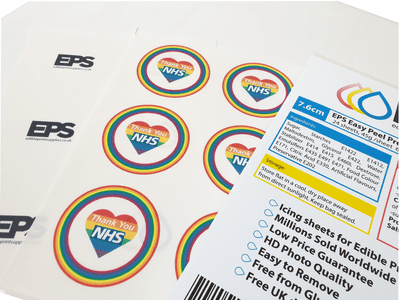 3 inch (7.6cm) EPS Easy Peel Pre-Cut Round Icing Sheets (6 Circles)