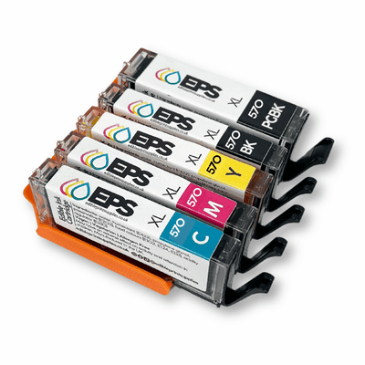 5 x Canon Compatible Edible Ink Cartridges (CLI571 / PGI570) for Canon TS5050/5051