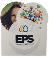 8 inch Pre Cut EPS Easy Peel Edible Icing Sheets| For 8inch Round Cake Toppers | Edible Print Supplies