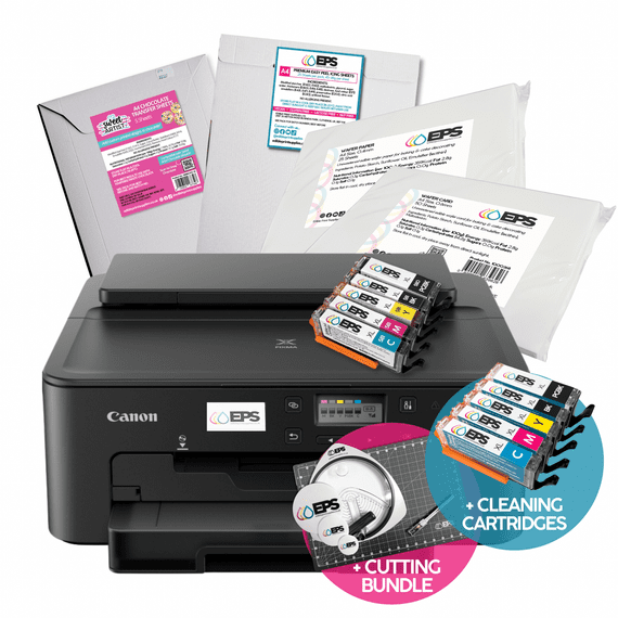 A4 Canon TS705A  Edible Printer Complete Starter Kit with Cleaning & Cutting Bundle | Edible Print Supplies