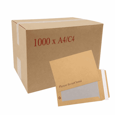 BULK OFFER - 1000 x A4 / C4 Hard Board Backed Envelopes
