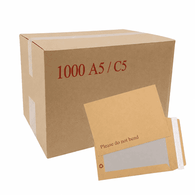 BULK OFFER - 1000 x A5 / C5 Hard Board Backed Envelopes