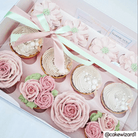 White 12-Hole Cupcake Boxes with Clear Lids (Extra-Tall, 90mm) - Pack of 5 - Holds 12 Cupcakes