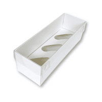 White Cupcake Box with Clear Lid (Extra-Tall, 90mm) - Pack of 5 - Holds 3 Cupcakes