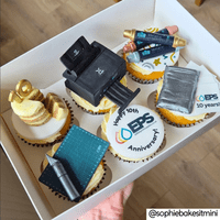 Bulk offer on 10 Packs of 5 White Cupcake Boxes with Clear Lid (Extra-Tall, 90mm) - Holds 6 Cupcakes