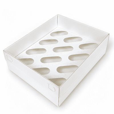 BULK OFFER - Extra-Tall Cupcake Boxes with Clear Lid (Holds 12) - 10 x Packs of 5 (50 Boxes)