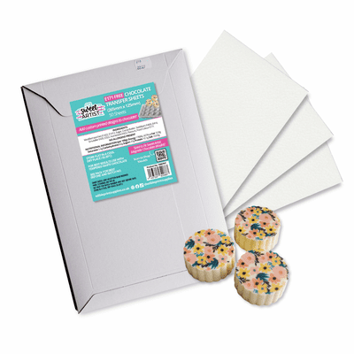 Chocolate Transfer Sheets 265mm x 125mm for Chocolate Mould (50 sheets) - E171 Free