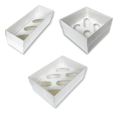 Cupcake Box Variety Bundle (15 Boxes) - 5 of Each Size: 3-Hole, 4-Hole & 6-Hole