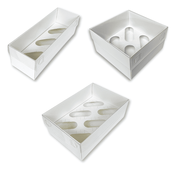Cupcake Box Variety Bundle (15 Boxes) - 5 of Each Size: 3-Hole, 4-Hole & 6-Hole