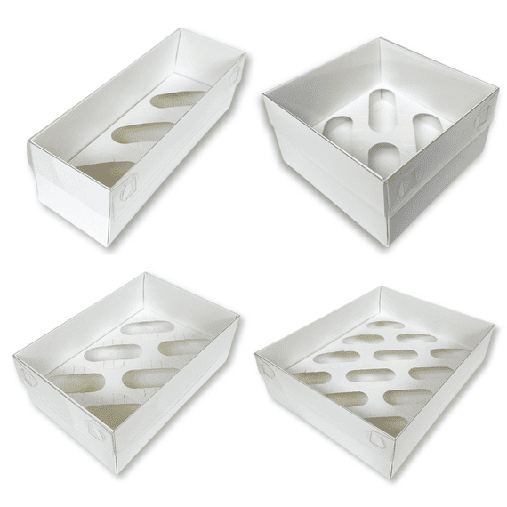 Cupcake Box Variety Bundle (20 Boxes) - 5 of Each Size: 3-Hole, 4-Hole, 6-Hole & 12-Hole