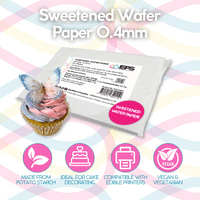 A4 Sweetened Wafer Paper | Edible Cupcake Toppers | Edible Print Supplies