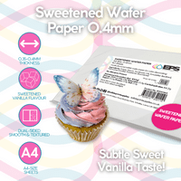 A4 Sweetened Wafer Paper | Edible Cupcake Toppers | Edible Print Supplies