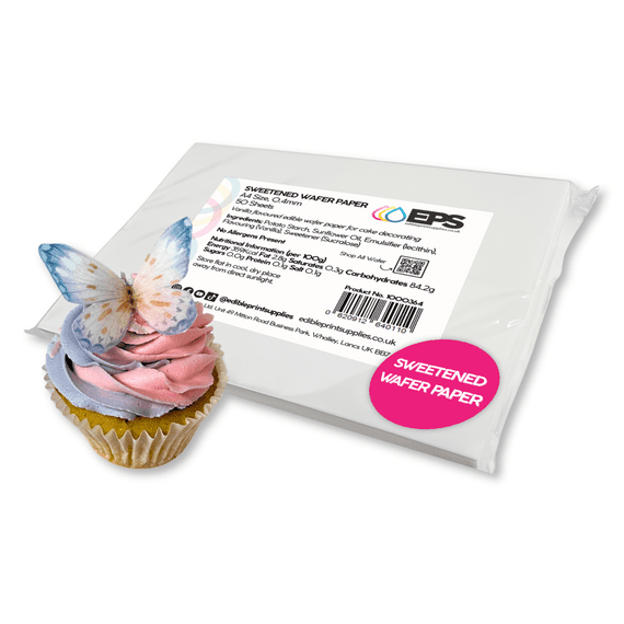 A4 Sweetened Wafer Paper | Edible Cupcake Toppers | Edible Print Supplies
