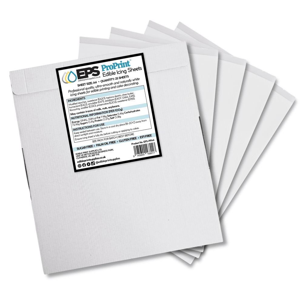 EPS ProPrint A4 Edible Icing Sheets | For Professional Edible Printing ...