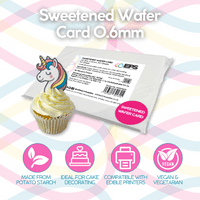 EPS A4 Sweetened Premium Wafer Card for Creating Edible Cake Toppers with an Edible Printer