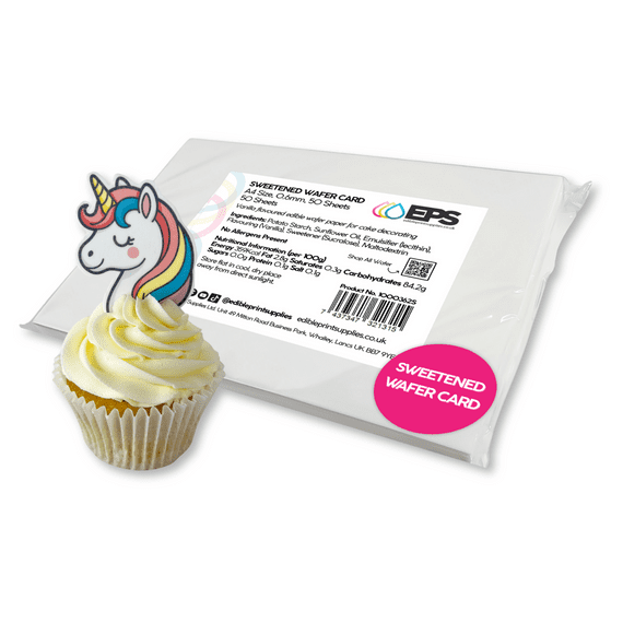 EPS A4 Sweetened Premium Wafer Card for Creating Edible Cake Toppers with an Edible Printer
