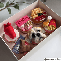 White Cupcake Box with Clear Lid (Extra-Tall, 90mm) - Pack of 5 - Holds 6 Cupcakes