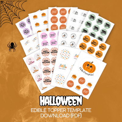 Halloween Edible Topper Template - Ready-to-Print Digital Download