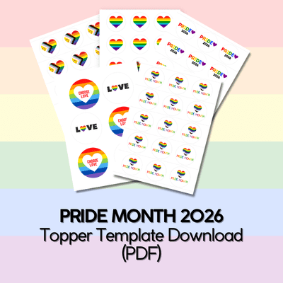 Pride Edible Topper Template - Ready-to-Print Digital Download