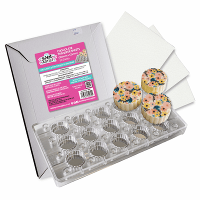 Printed Chocolate Bundle - Chocolate Transfer Sheets & Mould