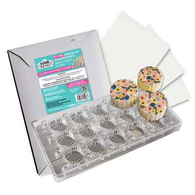 Printed Chocolate Bundle - E171 Free Chocolate Transfer Sheets & Mould