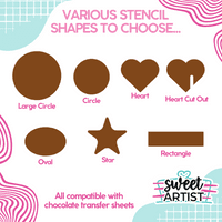 Printed Chocolate Bundle - E171 Free Chocolate Transfer Sheets & Stencil