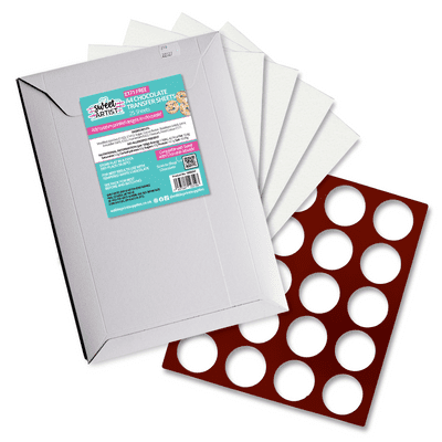 Printed Chocolate Bundle - E171 Free Chocolate Transfer Sheets & Stencil