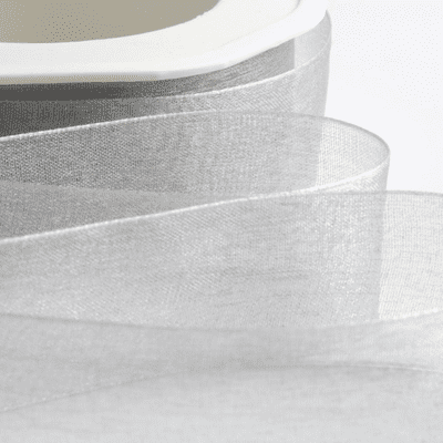 Silver Metallic Ribbon - 25mm x 25m