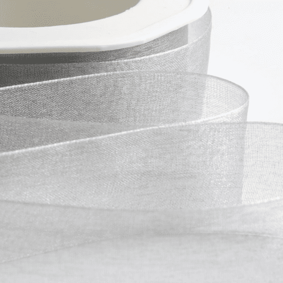 Silver Metallic Ribbon - 25mm x 25m