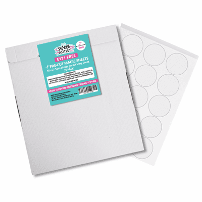 Sweet Artist 2 inch (5cm) E171 Free Pre-Cut Round Icing Sheets