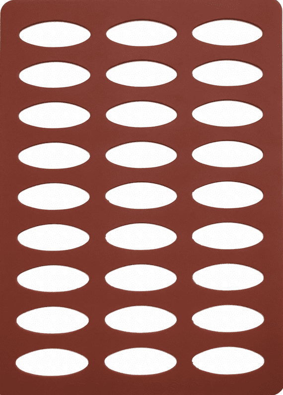 Oval Chocolate Stencil/Chablon Mat | Sweet Artist® Silicone Stencil for Chocolate