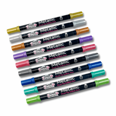 Sweet Artist Metallic Dual-Tip Edible Pens - Full Set of 9
