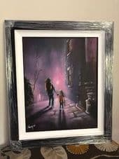 'We're the Bradford Girls' original FRAMED oil painting - on canvas board 20”x16”