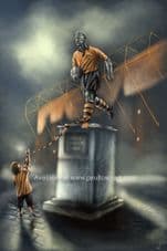 Billy Wright , Wolverhampton Wanderers - 20'' x 30'' Box Canvas Print