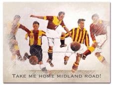 Bradford City - Take Me Home Midland Road Kits 20'' x 30'' Box Canvas Print