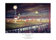 Bradford Park Avenue v Fulham FA Cup 3rd Round 1967 unframed A3 Print