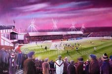 Broomfield Under Lights , Airdrieonians A3 poster Print