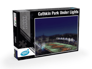 Cathkin Park under lights,  Third Lanark 1000 Piece Jigsaw black