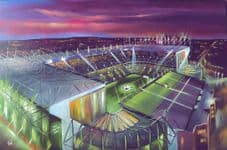 Champions League Light Show, Celtic Park, Celtic Box Canvas Print