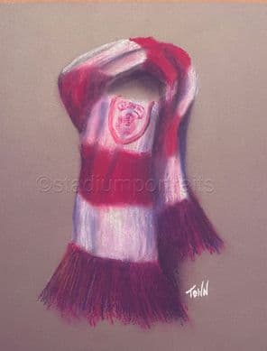 Classic Bar Scarf, Third Lanark- unframed A3 Print