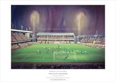 Derby County v Real Madrid 1975 European Cup A3 print