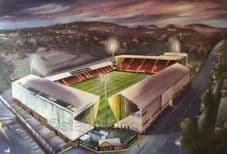 Dunfermline -East End Park Under Lights- 20'' x 30'' Box Canvas Print