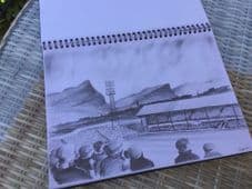 Easter Road graphite scene - Original artwork - Unframed - A3 on high quality artist paper