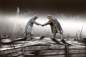 Fulham  Themed Christmas Day Truce  20'' x 30'' Box Canvas